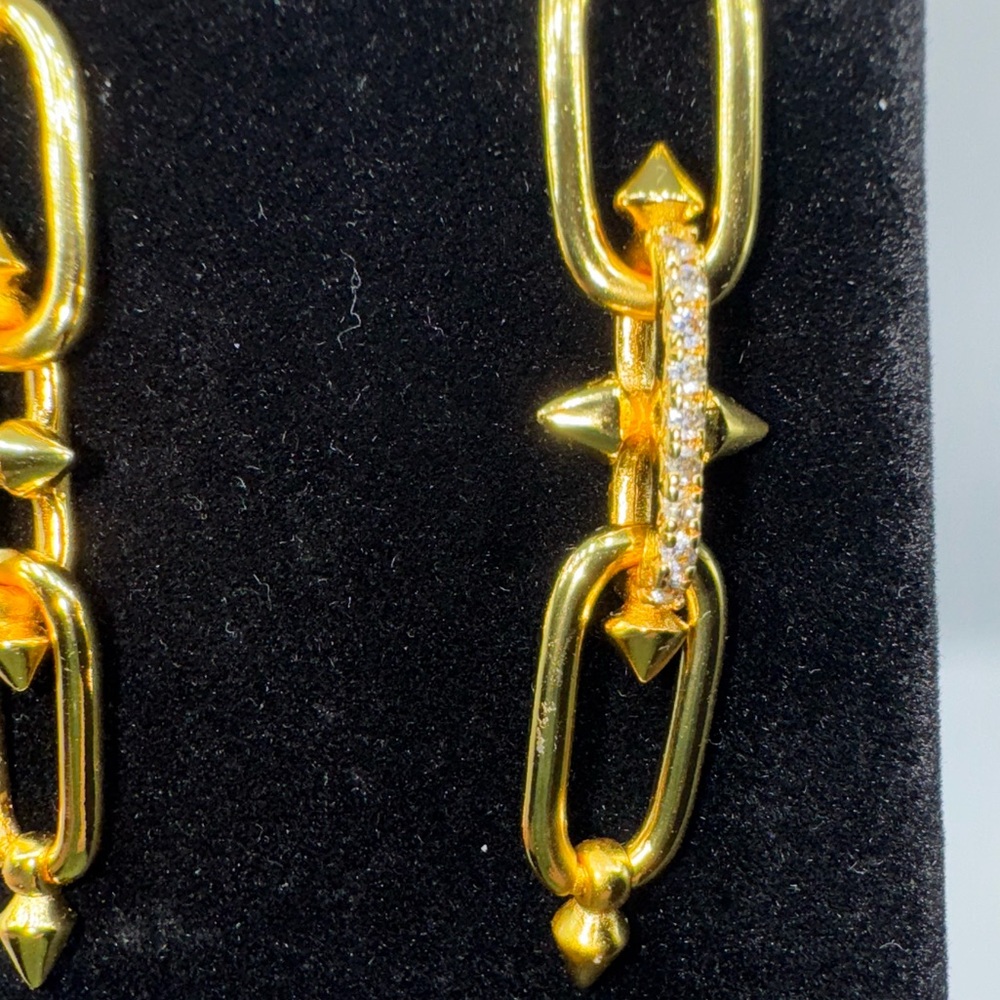 Gold Titan Earrings - Picture 6 of 7